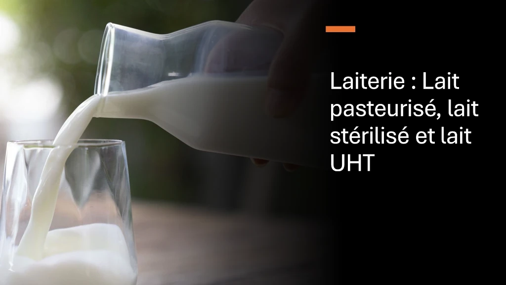 Laiterie : Technologie de fabrication du lait pasteurisé, du lait stérilisé et du lait UHT
