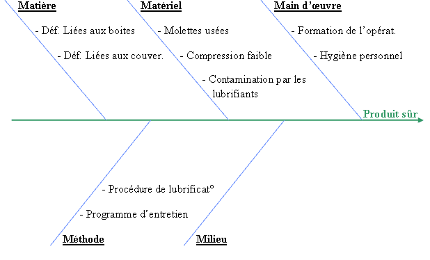 Exemple de diagramme d'Ishikawa